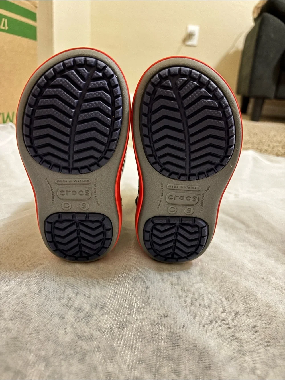 CROCS Kids Navy and Red Insulated Snow Boots